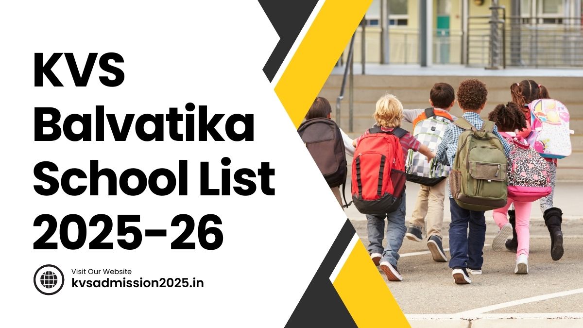 KVS Balvatika School List 2025-26