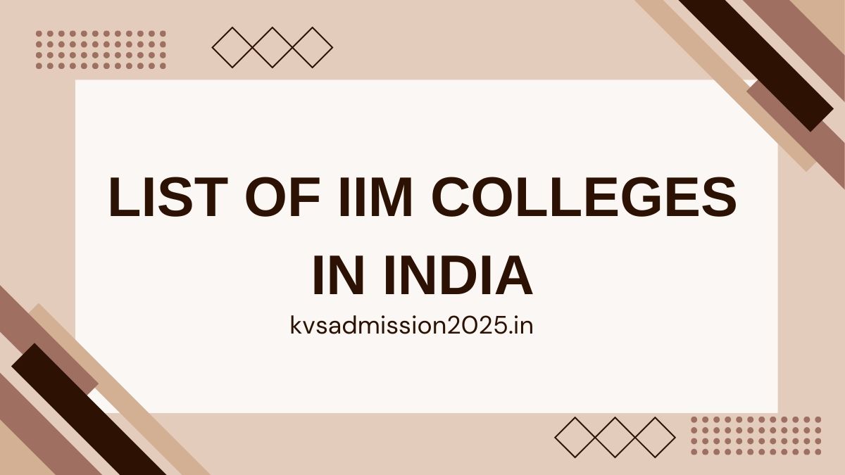 List of IIM Colleges in India