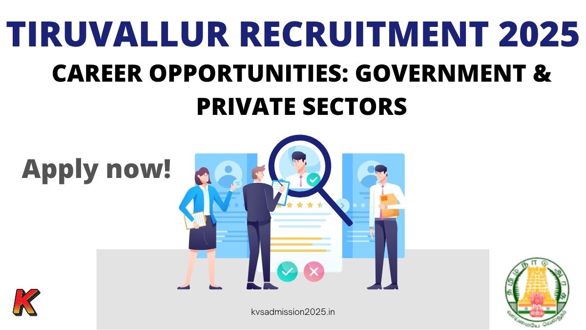 Tiruvallur Recruitment 2025: Multiple Job Roles in Public & Private Sectors