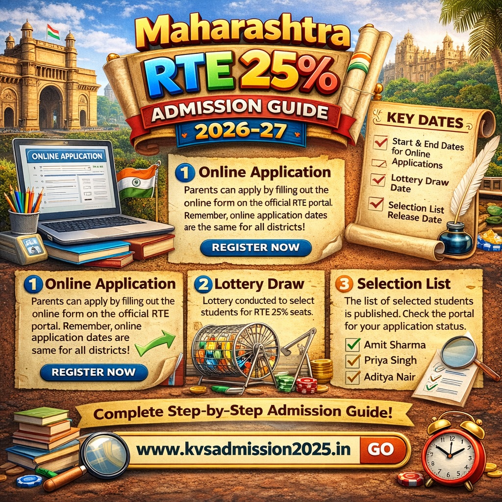 Maharashtra RTE 25 Admission Online Application Date Schedule 2026-27